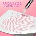 thumbnail image 4 of WREESH Shiny Double-line Outline Pen Color Marker Student With Fluorescent Suit Net Red Double Light Hand Account Pen（10ml） Clearance, 4 of 8