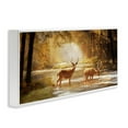 thumbnail image 4 of Stupell Industries Deer in Sunlit Grove Landscape Painting White Framed Art Print Wall Art, 30 x 13, 4 of 10
