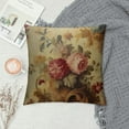 thumbnail image 2 of COMIO  Vintage Floral Elegant Victorian Rustic Grunge Throw Pillow Covers Cozy Square Throw Pillowcases Home Decorative for Bed Couch Sofa Living Room Cushion Cover, 2 of 5