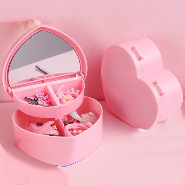 Joyero de Joyería, Organizador de Aretes con forma de Corazón para escritorio de Dormitorio