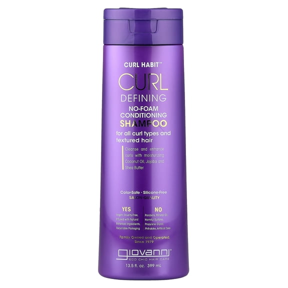 Giovanni Curl Habit, Curl Defining No-Foam Conditioning Shampoo, For All Curl Types, 13.5 fl oz (399 ml)