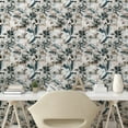 thumbnail image 2 of Ambesonne Floral Peel & Stick Wallpaper for Home, Neutral Grunge Pattern Lily, 13"x100", Dark Tan and Slate Blue, 2 of 5