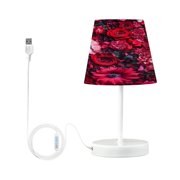 YAZAOO Table Lamp Creative Crimson Elegance Pattern Simple Pattern Night Light