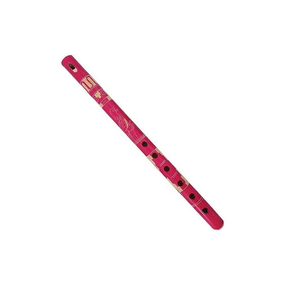 Colored Bamboo Wooden Native Tribal Nature Pattern Flute Woodwind Recorder - Handmade Gifts Ethnic Musical Instruments