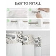 thumbnail image 5 of No Hook Shower Curtain with Snap in Liner, Modern Botanical Black Tree Branch Pattern Hotel Shower Curtains for Bathroom, Washable Shower Curtain Liner Set with Mesh Top Window, 54"x78", 5 of 6