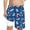 Blue, variant on Hienoo Big Boys Shark Print Swim Trunks with Compression Liner Beach Shorts