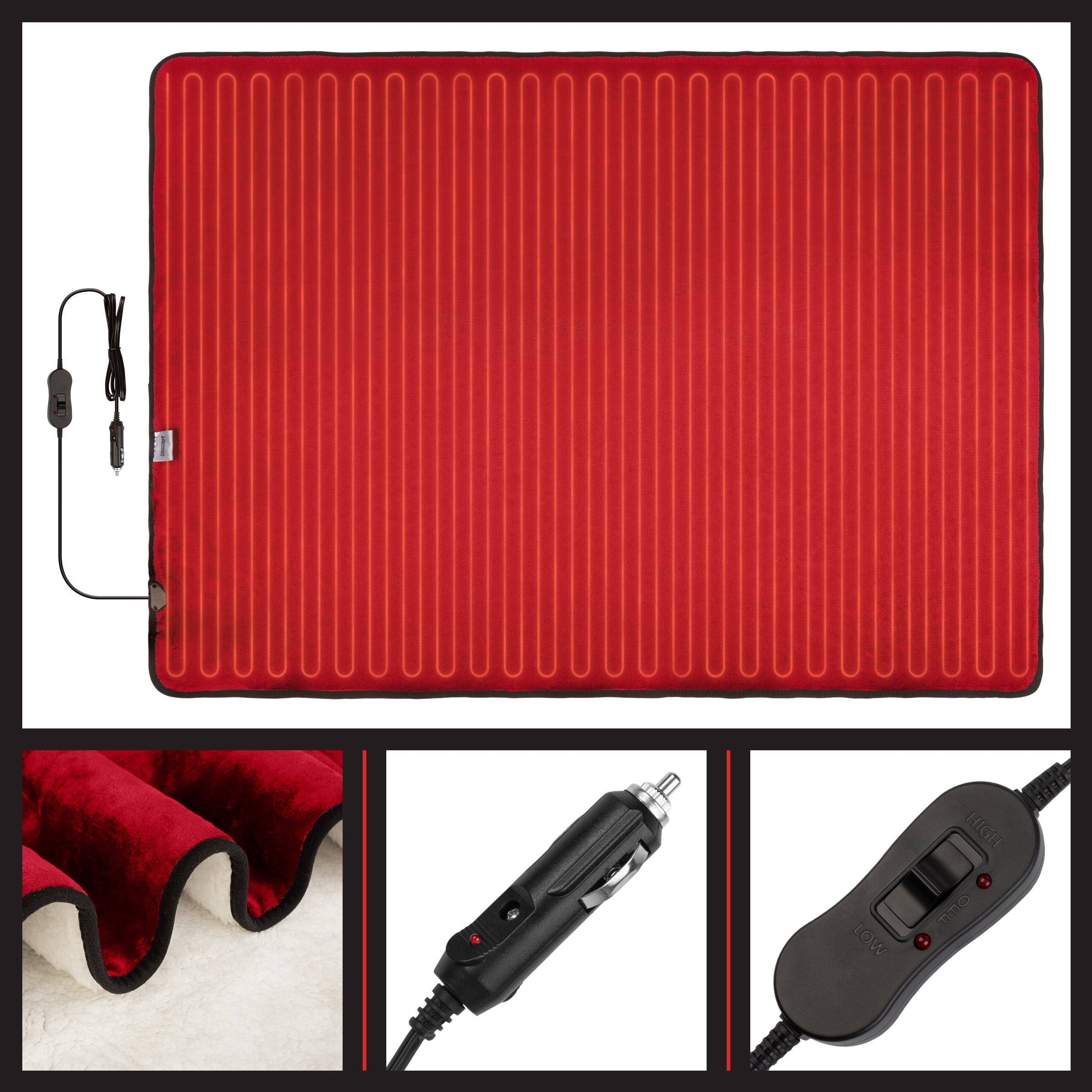 blanket that plugs into cigarette lighter IBITION 12V Heated for car,Machine Washable Electric Blanket Heated Travel Blanket Plug in Flannel Heating Throw for Car Truck SUV Van 40x55 with Controller 3 Heating Level : Automotive Trimate Heated Throw Blanket That