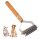 thumbnail image 5 of Cepillo De Aseo Para Mascotas, Cepillo Desenredante De Doble Cara De Acero Inoxidable Para Perros Y Gatos Con Cómodo De Madera Antideslizante, 5 of 7