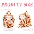 thumbnail image 2 of Gloveleya Toddler Kids Doll for Girls Soft Curly Hair Dolls Pocket Wild Animal Series Giraffe Dress 9", 2 of 7