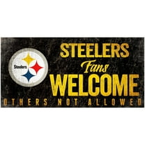 Pittsburgh Steelers 6" x 12" Fans Welcome Sign