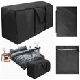 thumbnail image 2 of Bolsa de almacenamiento para muebles Bolsa de almacenamiento para cojines de patio Oxford 210D negra a prueba de polvo Bolsa de porche con funda para muebles pequeña Bolsa de transporte 122 x 39 x 55, 2 of 5