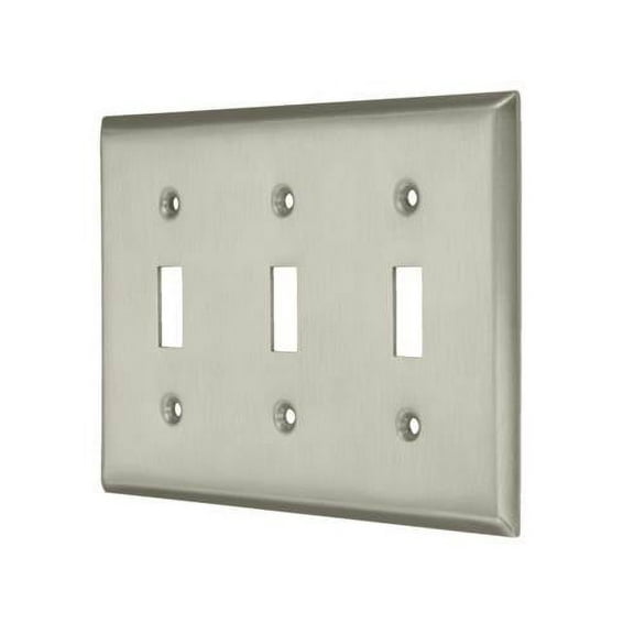 Deltana Swp4763u10b Triple Standard Switch Plate, Oil Rubbed Bronze