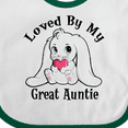 thumbnail image 4 of Inktastic Loved by My Great Auntie Bunny Rabbit Boys or Girls Baby Bib, 4 of 4