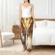 thumbnail image 4 of Balery Golden Horned White Dragon Pantalones de pijama para mujer, pijamas ultraligeros, pantalones de estar por casa-Medium, 4 of 6