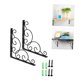 thumbnail image 5 of Nestingho 2Ud Soportes Metálicos Negros Para Estantes Con Patrón Floral Triangular Resistentes Para Pared, 5 of 8