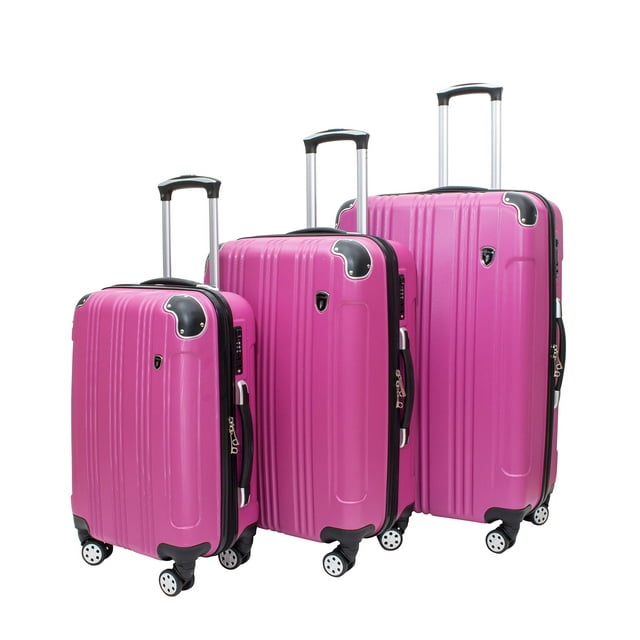 Archibolt Canada Ensemble de Valises Rigides à Roulettes 3 Pcs, Sac de Bagage Extensible, Ensemble de Grandes Valises Légères avec Serrure TSA, Grandes Valises Rigides Enregistrées et Cabine avec 4 Roues 360