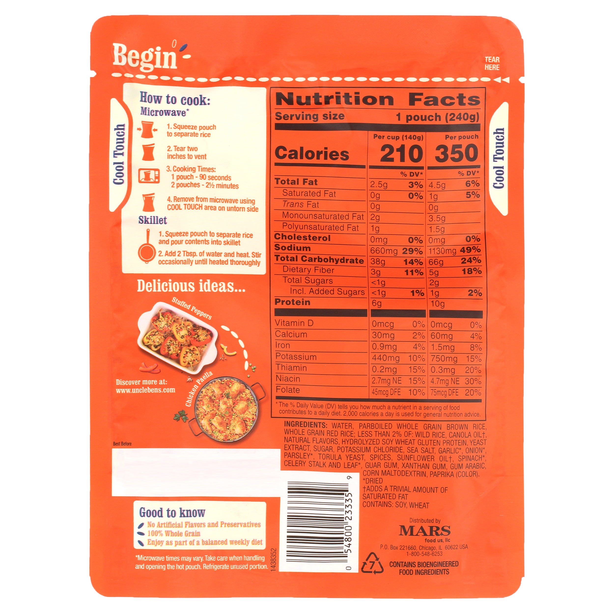 Uncle Ben's Ready Rice Whole Grain Medley Rice, 8.5 oz SIDE