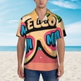 thumbnail image 4 of Daiia Hello Summer Hawaiian Shirt for Men Gentle Cotton Regular Short Sleeve Casual-3X-Large, 4 of 9