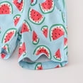 thumbnail image 7 of LIIPEE Boys Girls Casual Shorts Summer Fashion Cartoon Watermelon Printed Stretch Elastic Waist Drawstring Shorts Baby Leisure Daily Shorts,Sky Blue,2-3 Years, 7 of 7