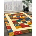 thumbnail image 2 of Ahgly Company Indoor Square Contemporary Brown Red Abstract Area Rugs, 7' Square, 2 of 6