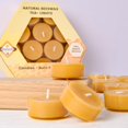 thumbnail image 3 of 100% Pure Beeswax Candles Bulk Tealights ( 24 pack ) - 4 Hour Long Burning Clear Cup Tea Light, Natural Bee Wax | Yellow Scented Smokeless Candles, 3 of 7