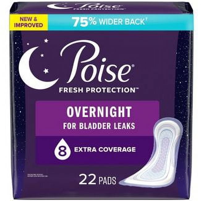 Poise Extra Coverage Pad, Fresh Protection, Long 22 Count