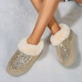thumbnail image 3 of Women's Glitter Snow Boots - Fuzzy Lined Winter Slipper Boots for Indoor & Outdoor Use., 3 of 14