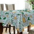 thumbnail image 4 of Daisy Leaf Fabric Square Tablecloth - Waterproof and Wrinkle-Resistant Table Cloth 54x54 Inch Table Cover for Indoor & Outdoor Dining House Decor, 4 of 7