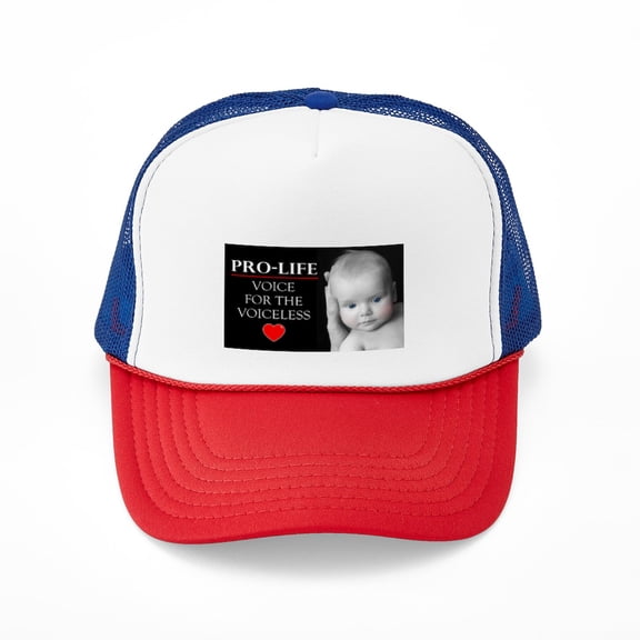 CafePress - Pro Life Voice For The Voiceless - Adjustable Unisex Printed Trucker Hat with Mesh Back