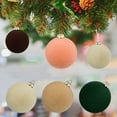 thumbnail image 3 of OIUR 12 Pcs Velvet Christmas Ball Ornaments 2.4 Inches Flocked Shatterproof Plastic Balls Xmas Tree Hanging Decorations for Holiday Party Home Decor, 3 of 6