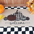 thumbnail image 5 of Fall Pumpkin Buffalo Plaid Door Mat Seasonal Autumn Harvest Thanksgiving Decorative Doormat Welcome Floor Mat for Indoor Outdoor 17.5 x 29 Inch, 5 of 5