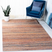 SAFAVIEH Crystal Granville Abstract Area Rug, Rust/Blue, 4'5" x 6'5"