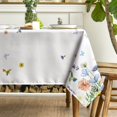 thumbnail image 4 of Spring Tablecloth 60×104 Inch, Floral Flowers Butterfly Birds Washable Table Cover for Party Picnic Dinner Decor, 4 of 6