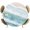 Green, variant on Ombre Green Ocean Round Tablecloth 55-60 Inch Round Fitted Table Cloth with Elastic Edge, Coastal Waves Beach Gradient Waterproof Table Cover Protector for Outdoor Picnic Party Dining