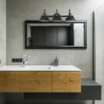 thumbnail image 2 of Globe Electric Industrial Style 5-Piece Matte Black Bath Set with 24" 3-Light LED Vanity Light, 2 of 8