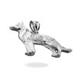 thumbnail image 4 of Rhodium Plated 925 Sterling Silver 34MM German Shepherd Pendant, 4 of 5