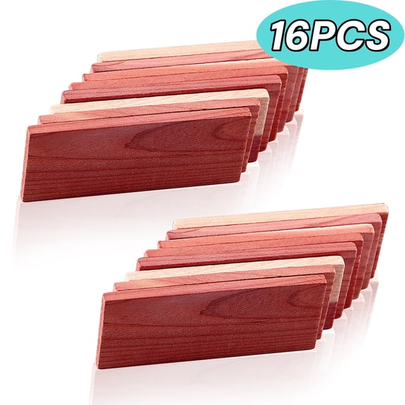 Kabuer Cedar Blocks for Clothes Storage, Aromatic Red Cedar Blocks for Closet Storage, 16 Pcs