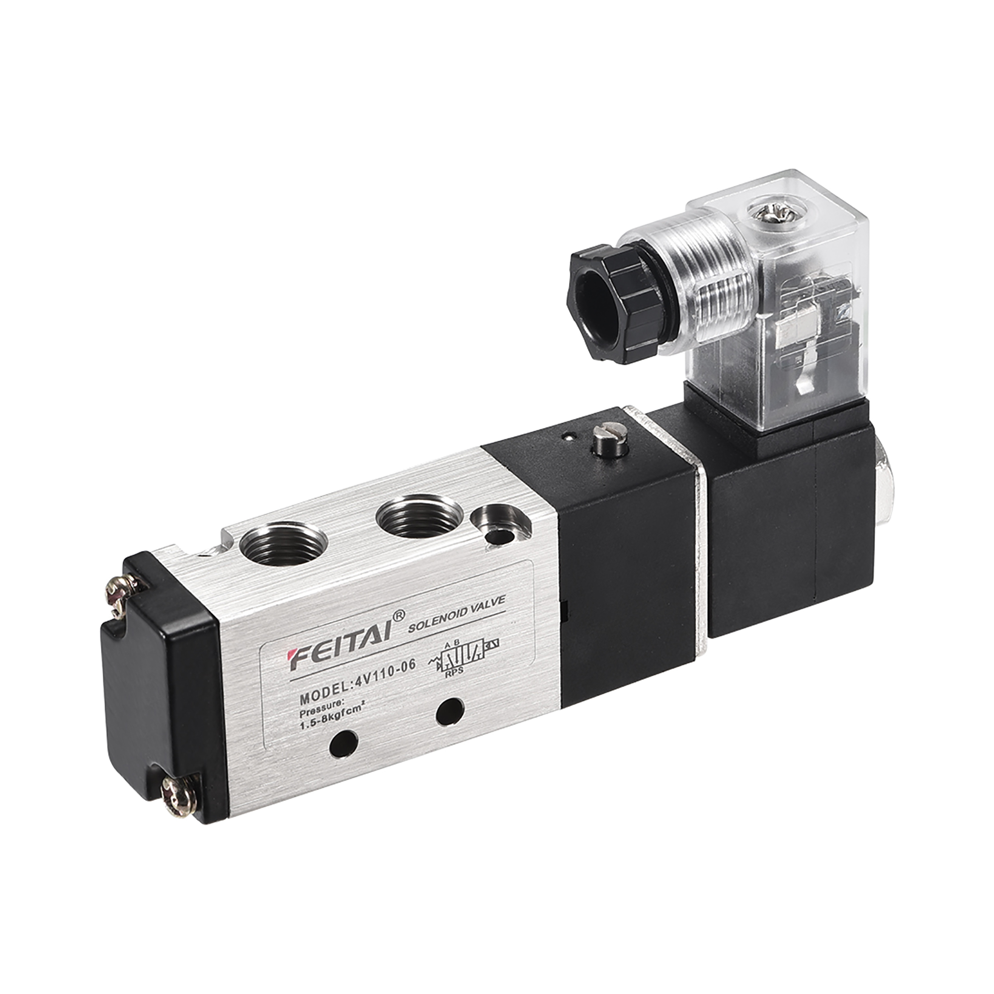 Elettrovalvola Pneumatica Aria DC24V 3 Vie 2 Posizioni NC Con Raccordi 4mm