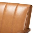 thumbnail image 6 of Bowery Hill Leather Upholstered and Brown finished Wood Loveseat, 6 of 8