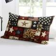 thumbnail image 5 of American Flag Throw Pillow Covers, Texas Star Farmhouse Sunflowers Blue Red Soft Breathable Pillow Cases with Invisible Zipper for Sleeping, Standard Pillowcases for Couch Bed Sofa Chair 20x26 Inches, 5 of 6