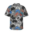 thumbnail image 3 of Uemuo Video Game Printed Regular Fit Short Sleeve Casual Hawaiian Shirt for Men,Aloha shirt,Tropical shirt,Floral print shirt,Vacation Beach shirt-Large, 3 of 9
