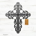 thumbnail image 4 of Realsteel's Floral Cross Wall Art – Elegant Metal Christian Décor for Home & Outdoor Spaces (PV-24), 4 of 7