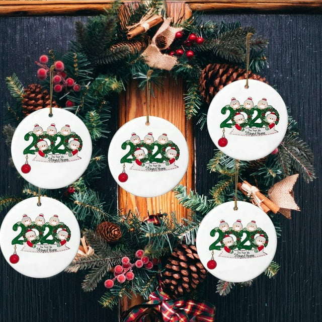 TIMIFIS Christmas Decorations Christmas Tree 5PCS New Christmas Tree Decoration Lighted Pendant Faceless Old Man Pendant