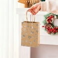 thumbnail image 6 of Christmas Snowflake Tote Bag - 22in Unfoldable Golden Tree Print, Flat Bottom Gift Bag, Reusable Holiday Party Packaging for Toys/Snacks/Clothes, Walmart Christmas Decor, 6 of 6