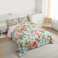 thumbnail image 3 of Homewish Retro Country Flower Bedding Comforter Set,Rustic Farmhouse Cabin Twin Comforter Sets,Pink Green Bedding Set For Girls Teens,Luxury Bedroom Decor Reversible,2-Piece, 3 of 8