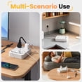 thumbnail image 3 of 15-in-1 Surge Protector Power Strip with 8 AC Outlets, 4 USB & 3 Type-C Ports, Flat Plug Space-Saving Extension Cord for Home Office Kitchen, 3 of 7