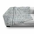 thumbnail image 3 of Winter Soft Flannel Fleece Blanket, Merry Xmas Theme Delicate Snowflakes Cold Freezing Weather Vintage Holiday Pattern, Cozy Plush for Indoor and Outdoor Use, 50" x 60", Teal White, by Ambesonne, 3 of 6