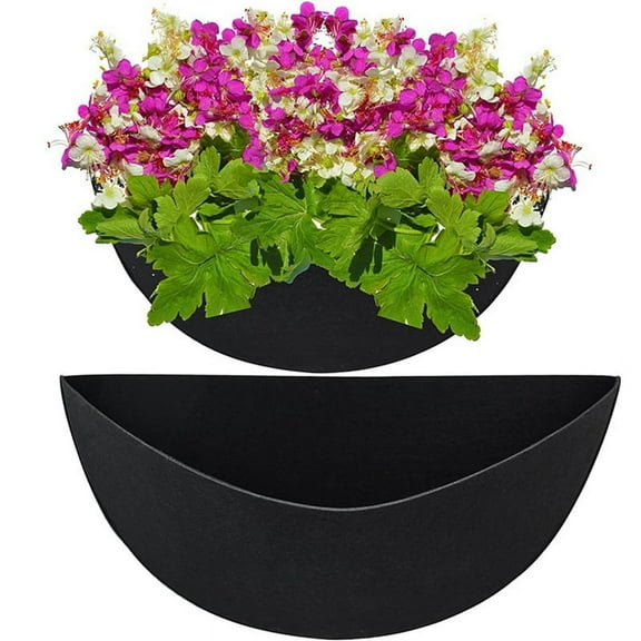3PCS 12 Inch Half Round Planter Liners Fabric Plant Circle Flower Basket Replacement Felt Liner