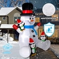 thumbnail image 3 of Muñeco de Nieve Inflable Mukum de 187 cm con Pingüinos y LED para Navidad, 3 of 6
