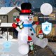 thumbnail image 3 of Muñeco de Nieve Inflable Mukum de 187 cm con Pingüinos y LED para Navidad, 3 of 6
